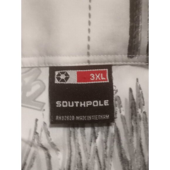 SOUTHPOLE Boy Hip Hop Print Short Sleeve Button Up Shirt Men’s Size 3XL Logo - Picture 11 of 14